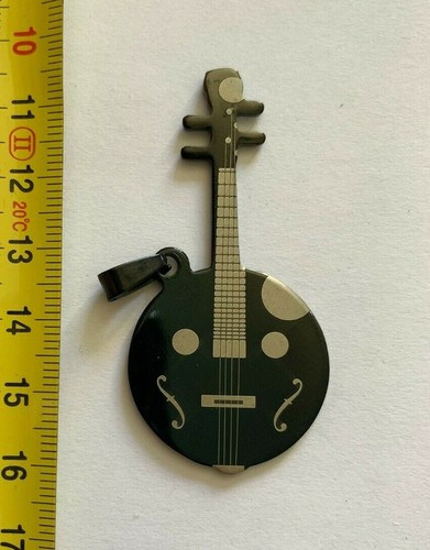 Pendentif guitar noir en - pendentif;,