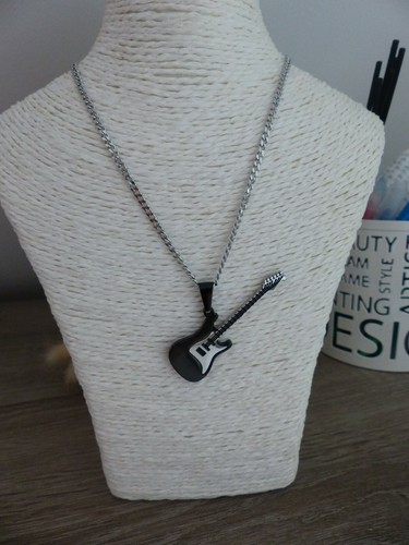 Collier pendentif guitare - pendentif, en