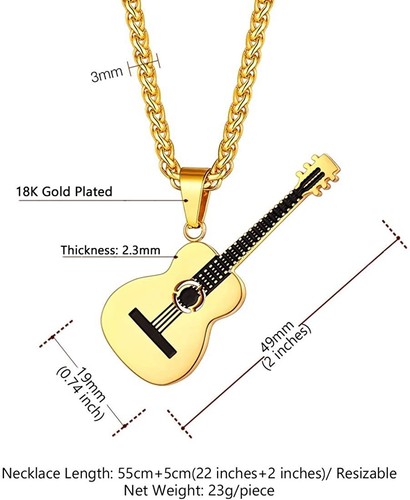 Chaîne pendentif guitare - chaîne,